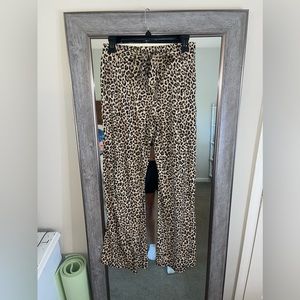 leopard flowy pants